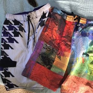 2 Pair boys swim trunks